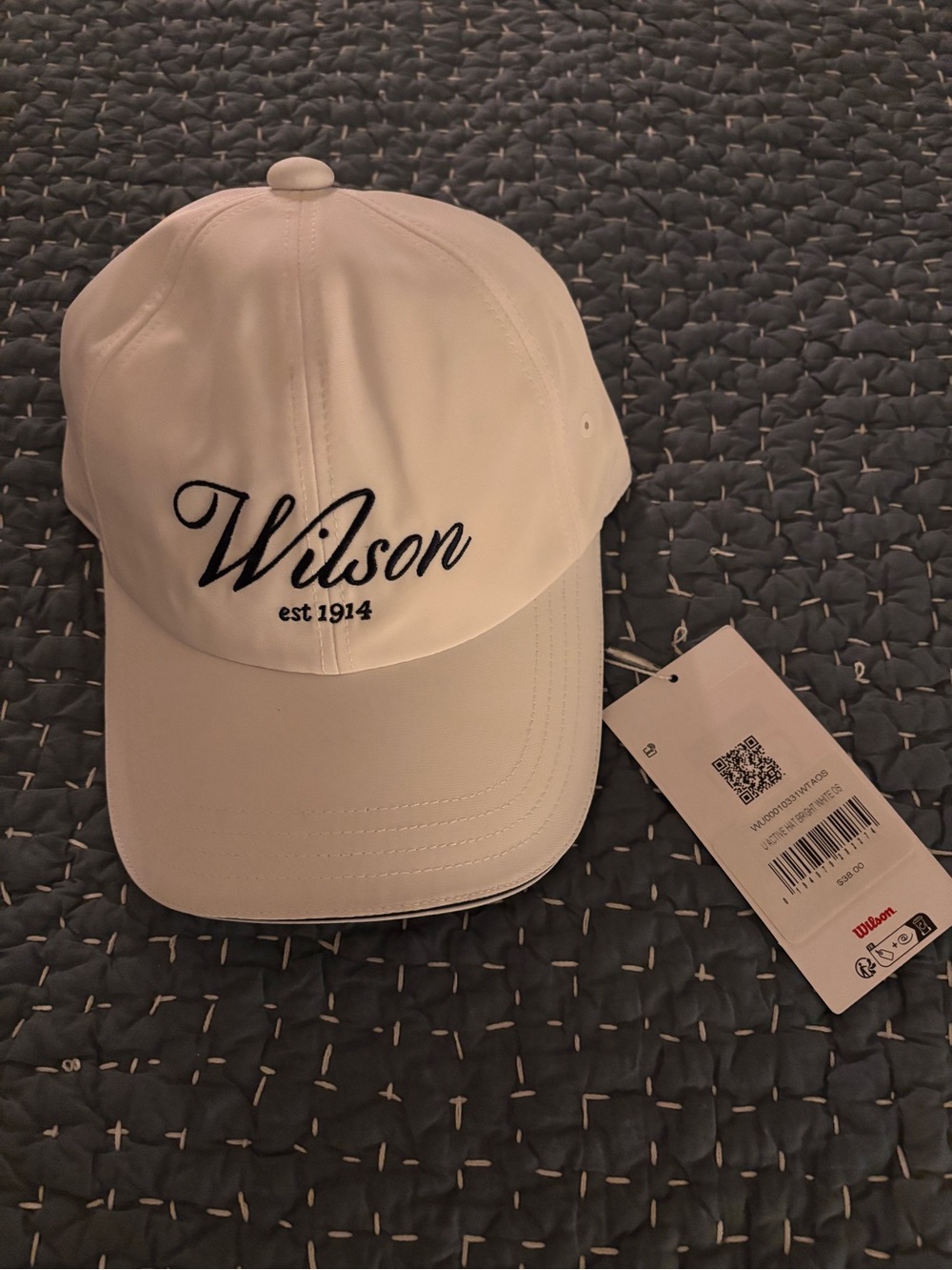 Wilson White Script Logo Cap for Women NWT